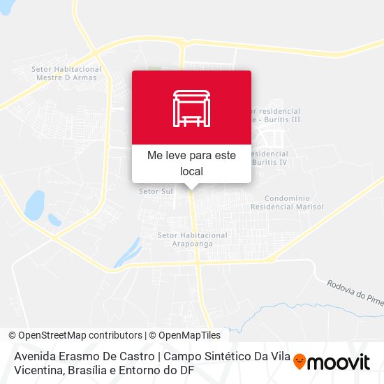 Avenida Erasmo De Castro | Campo Sintético Da Vila Vicentina mapa