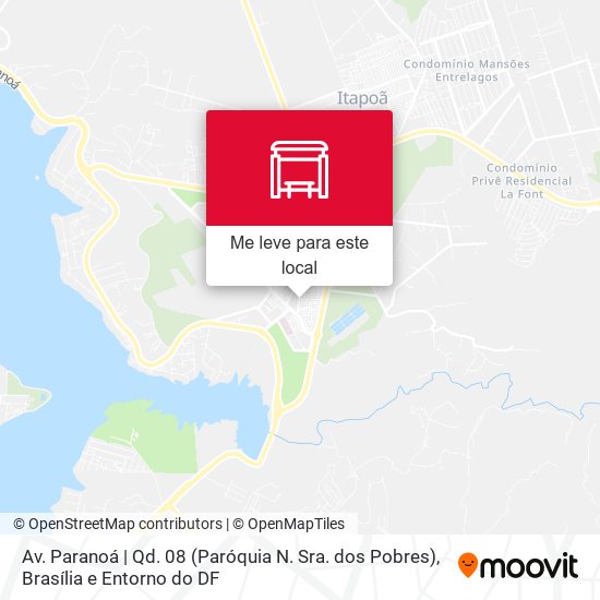 Av. Paranoá | Qd. 08 (Paróquia N. Sra. dos Pobres) mapa