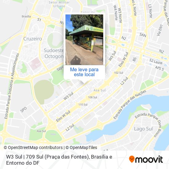 W3 Sul | 709 Sul (Praça das Fontes) mapa