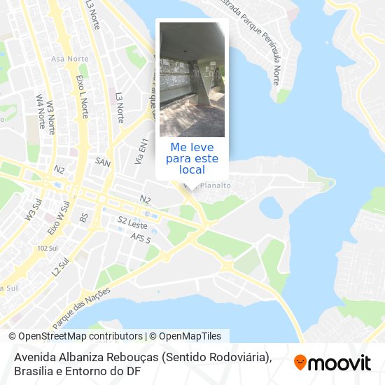 Avenida Albaniza Rebouças (Sentido Rodoviária) mapa