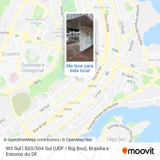W3 Sul | 503 / 504 Sul (UDF / Big Box) mapa