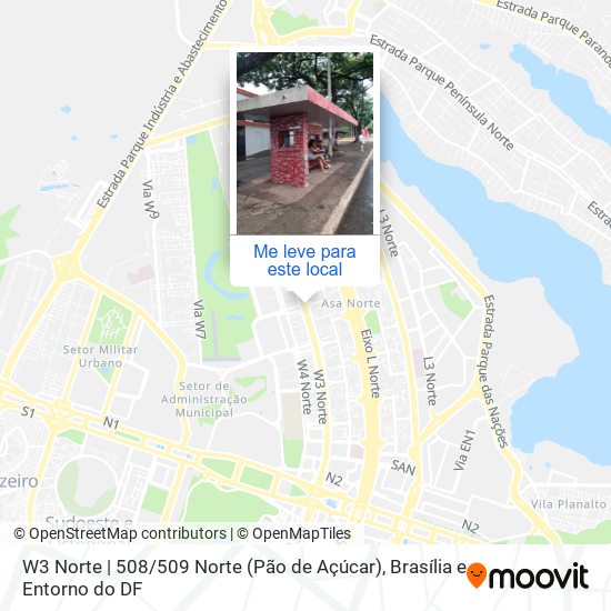 W3 Norte | 508 / 509 Norte (Pão de Açúcar) mapa