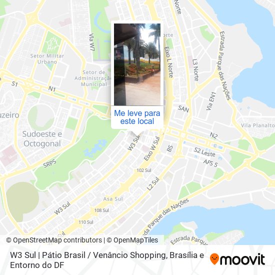 W3 Sul | Pátio Brasil / Venâncio Shopping mapa