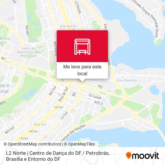 L2 Norte | Centro de Dança do DF / Petrobrás mapa