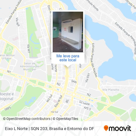 Eixo L Norte | SQN 203 mapa