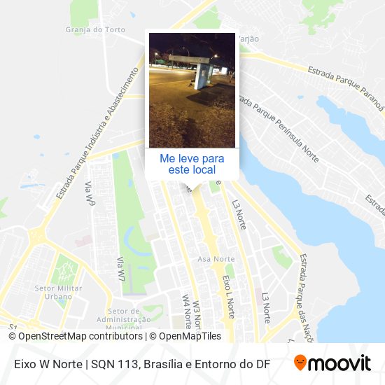 Eixo W Norte | SQN 113 mapa