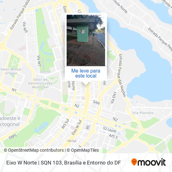 Eixo W Norte | SQN 103 mapa