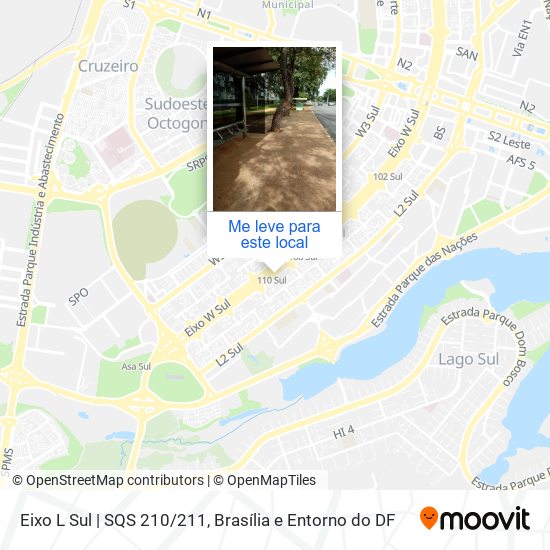 Eixo L Sul | SQS 210/211 mapa