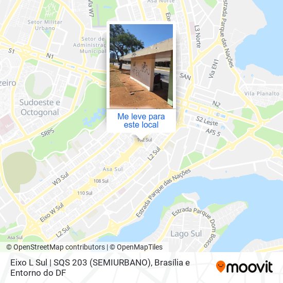 Eixo L Sul | SQS 203 (SEMIURBANO) mapa