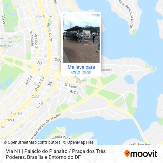 Via N1 | Palácio do Planalto / Praça dos Três Poderes mapa