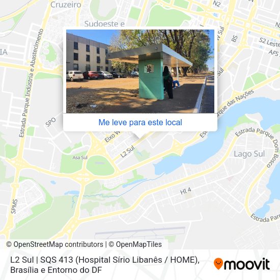 L2 Sul | SQS 413 (Hospital Sírio Libanês / HOME) mapa