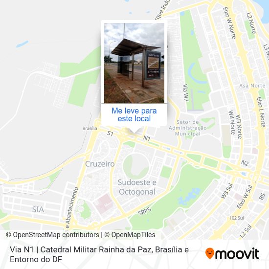 Via N1 | Catedral Militar Rainha da Paz mapa
