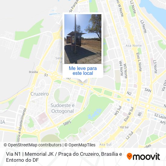 Via N1 | Memorial Jk / Praça Do Cruzeiro mapa