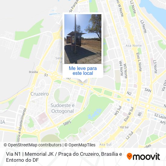 Via N1 | Memorial JK / Praça do Cruzeiro mapa