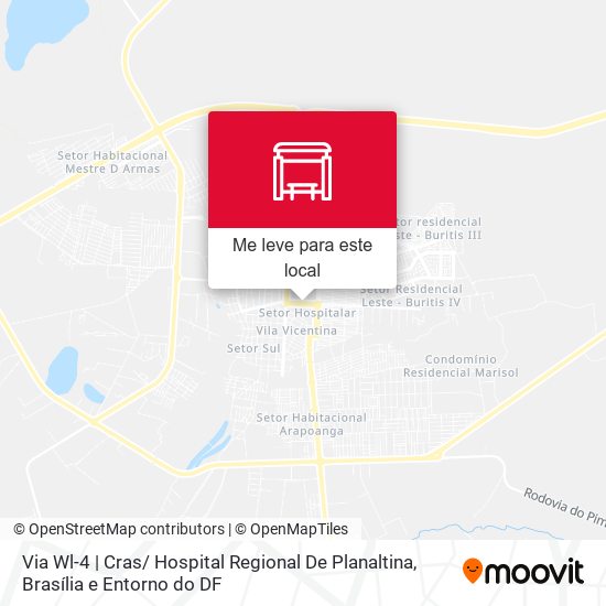 Via Wl-4 | Cras/ Hospital Regional De Planaltina mapa