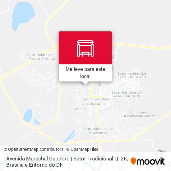 Avenida Marechal Deodoro | Setor Tradicional Q. 26 mapa