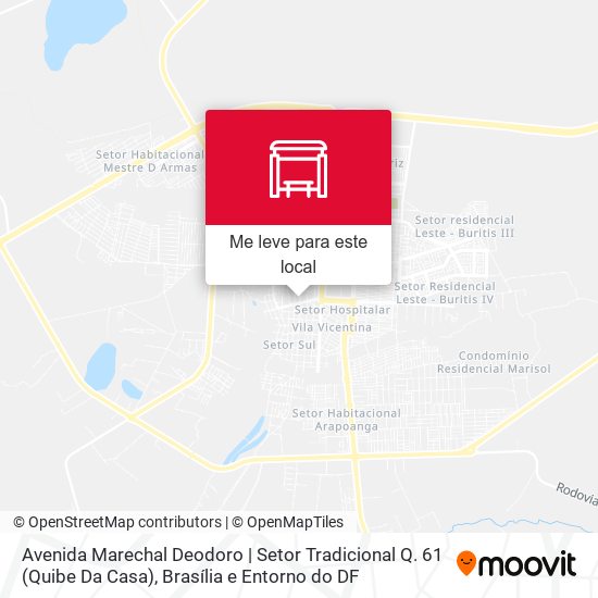 Avenida Marechal Deodoro | Setor Tradicional Q. 61 (Quibe Da Casa) mapa