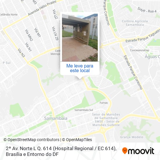 2ª Av. Norte L Q. 614 (Hospital Regional / EC 614) mapa