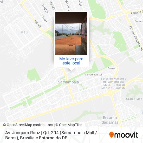 Av. Joaquim Roriz | Qd. 204 (Samambaia Mall / Bares) mapa