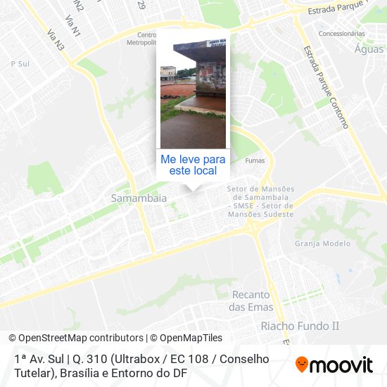 1ª Av. Sul | Q. 310 (Ultrabox / EC 108 / Conselho Tutelar) mapa