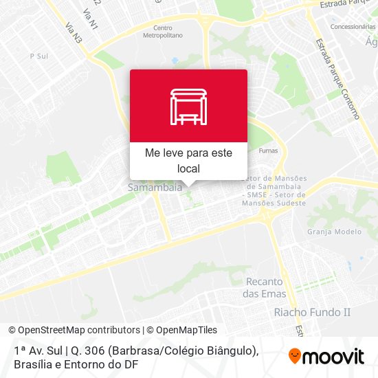 1ª Av. Sul | Q. 306 (Barbrasa / Colégio Biângulo) mapa