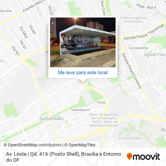 Av. Leste | Qd. 416 (Posto Shell) mapa