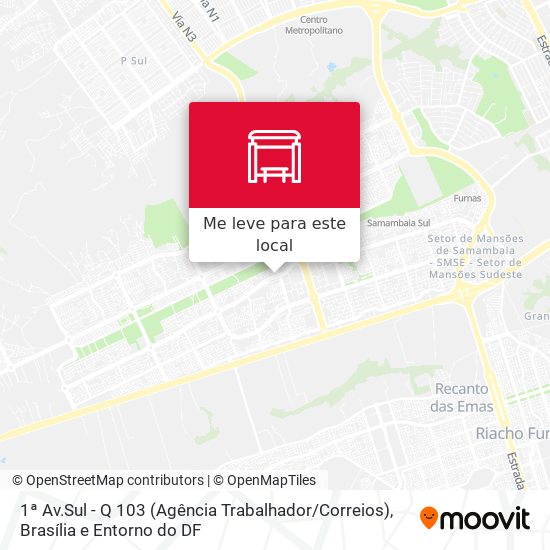 1ª Av.Sul - Q 103 (Agência Trabalhador / Correios) mapa