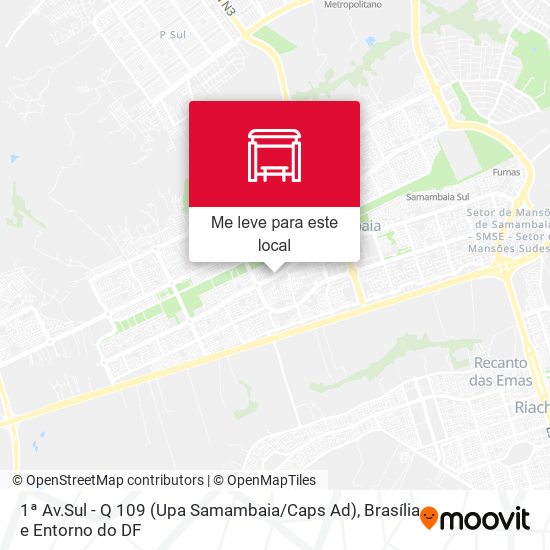 1ª Av.Sul - Q 109 (Upa Samambaia / Caps Ad) mapa