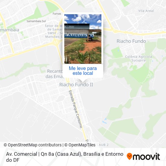 Av. Comercial | Qn 8a (Casa Azul) mapa