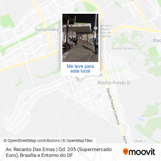 Av. Recanto Das Emas | Qd. 205 (Supermercado Euro) mapa