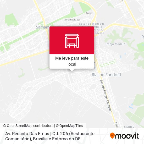 Av. Recanto Das Emas | Qd. 206 (Restaurante Comunitário) mapa
