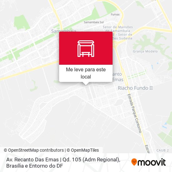 Av. Recanto Das Emas | Qd. 105 (Adm Regional) mapa