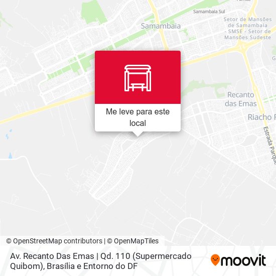 Av. Recanto Das Emas | Qd. 110 (Supermercado Quibom) mapa