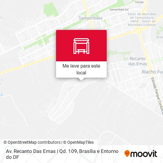 Av. Recanto Das Emas | Qd. 109 mapa