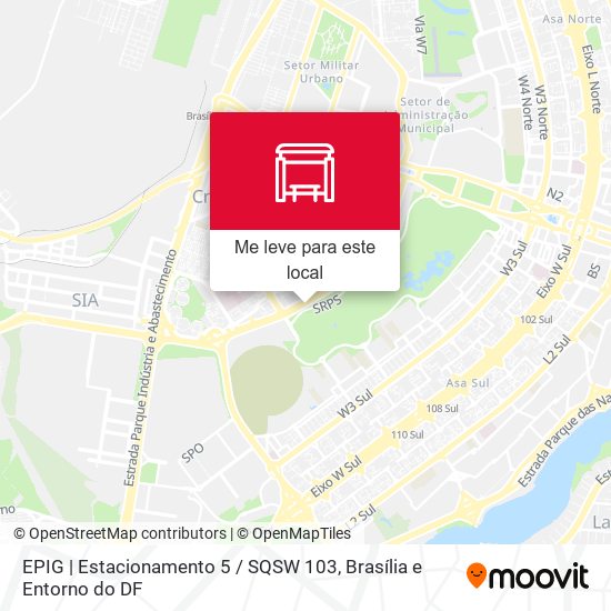 EPIG | Estacionamento 5 / SQSW 103 mapa