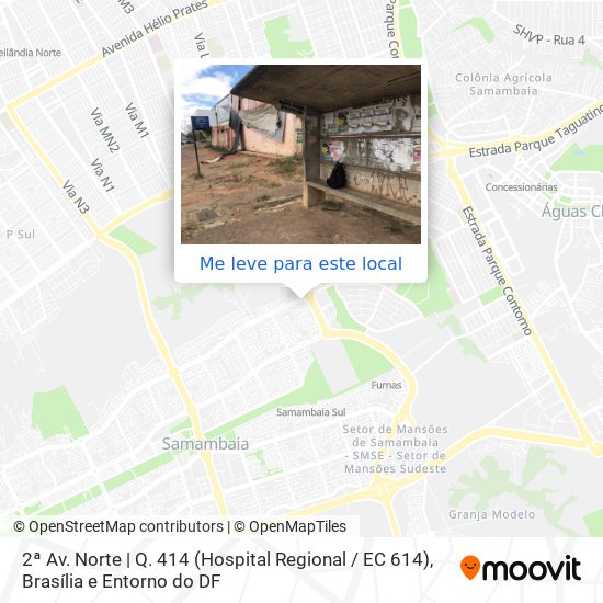 2ª Av. Norte | Q. 414 (Hospital Regional / EC 614) mapa