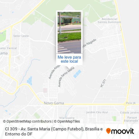 Cl 309 - Av. Santa Maria (Campo Futebol) mapa