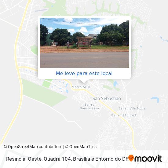 Resincial Oeste, Quadra 104 mapa