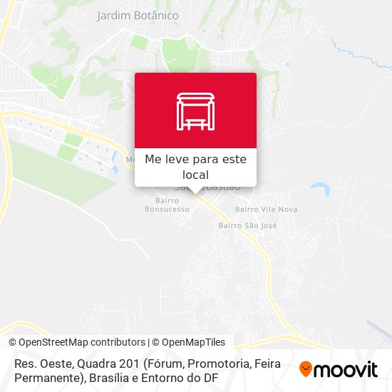 Res. Oeste, Quadra 201 (Fórum, Promotoria, Feira Permanente) mapa