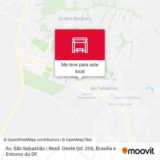 Av. São Sebastião | Resd. Oeste Qd. 206 mapa