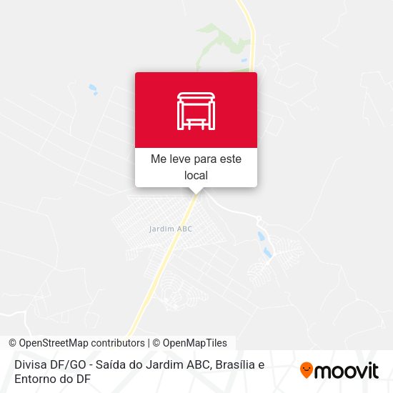 Divisa DF / GO - Saída do Jardim ABC mapa