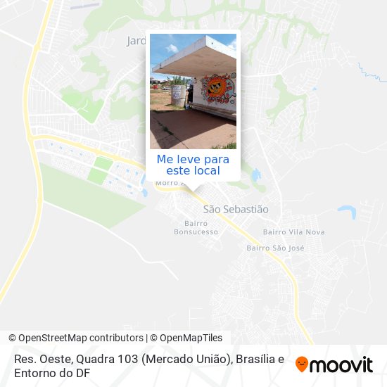 Res. Oeste, Quadra 103 (Mercado União) mapa