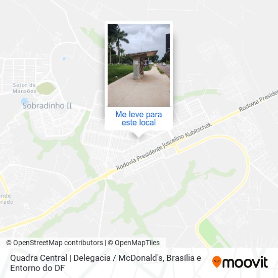 Quadra Central | Delegacia / McDonald's mapa