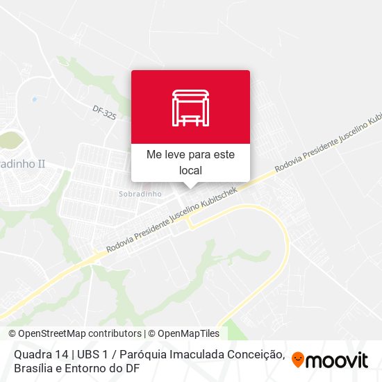 Quadra 14 | UBS 1 / Paróquia Imaculada Conceição mapa