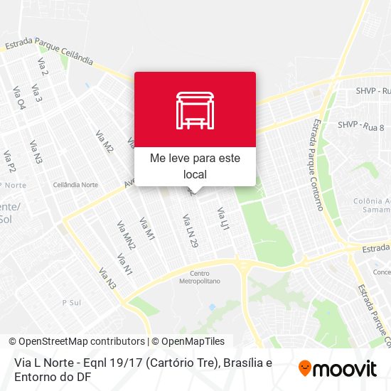 Via L Norte - Eqnl 19 / 17 (Cartório Tre) mapa