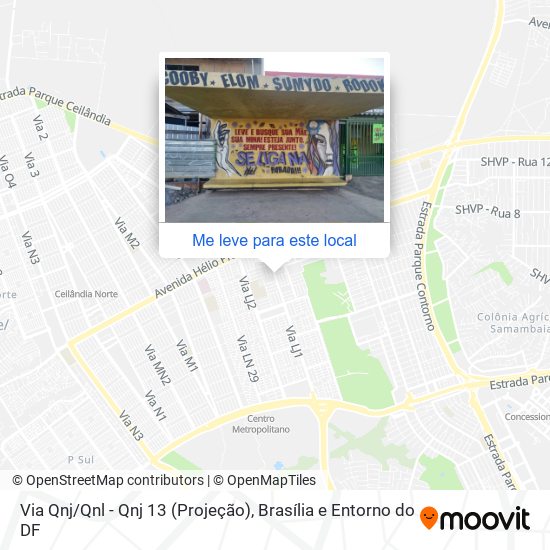 Via Qnj / Qnl - Qnj 13 (Projeção) mapa