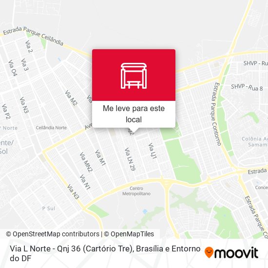 Via L Norte - Qnj 36 (Cartório Tre) mapa