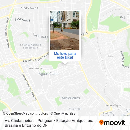 Av. Castanheiras | Potiguar / Estação Arniqueiras mapa