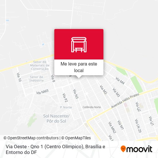 Via Oeste - Qno 1 (Centro Olímpico) mapa