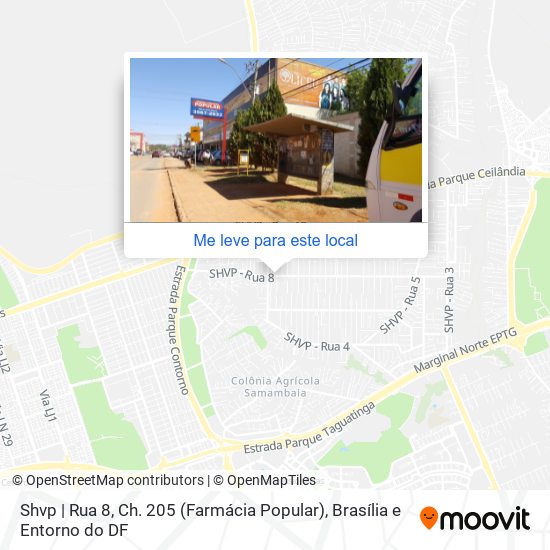 Shvp | Rua 8, Ch. 205 (Farmácia Popular) mapa